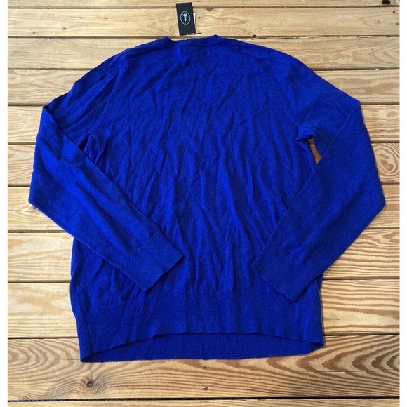 NWT Banana Republic V Neck Merino Sweater Size Medium Men’s Blue - Picture 2 of 8